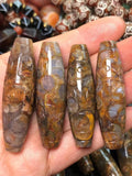 Natural Agate Dzi Nine Eyed Gemstone Beads Bulk Collection