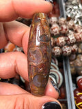 Natural Agate Dzi Nine Eyed Gemstone Beads Bulk Collection