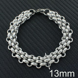 Silver Stainless Steel Crystal Bracelet for Man & Woman BKC19