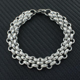 Silver Stainless Steel Crystal Bracelet for Man & Woman BKC19