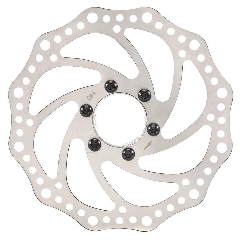 160mm Stainless Steel Bike Brake Disc with 48mm Flange - Diagonal Hole