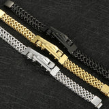Plated Stainless Steel Men's Bike Chain Bracelet