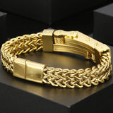 Plated Stainless Steel Men's Bike Chain Bracelet