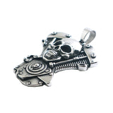 Biker Big Engine Skull Pendant 316L Stainless Steel