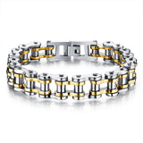 Biker Stainless Steel Mens Bracelet Bike Chain Link Casual Jewellery