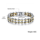 Biker Stainless Steel Mens Bracelet Bike Chain Link Casual Jewellery