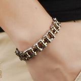 Biker Stainless Steel Mens Bracelet Bike Chain Link Casual Jewellery