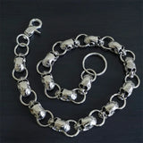 Skull Wallet Chain with Hook Snap Closure Punk Skull Trouser Chain