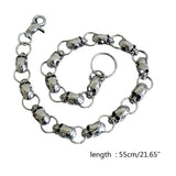 Skull Wallet Chain with Hook Snap Closure Punk Skull Trouser Chain