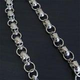 Skull Wallet Chain with Hook Snap Closure Punk Skull Trouser Chain