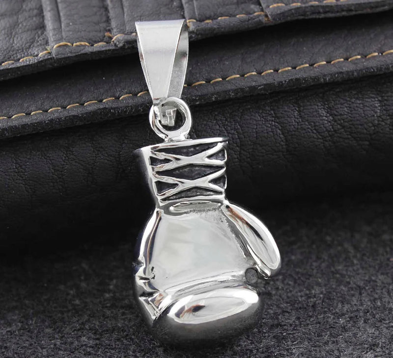 Biker Men's Boxing Gloves Stainless Steel Pendant