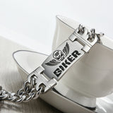 Biker Stainless Steel Chain Bracelet Men Gothic Punk Skull Jewelry