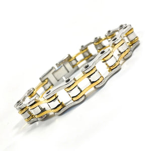 Biker Stainless Steel Mens Bracelet Motorcycle Chain Jewelry