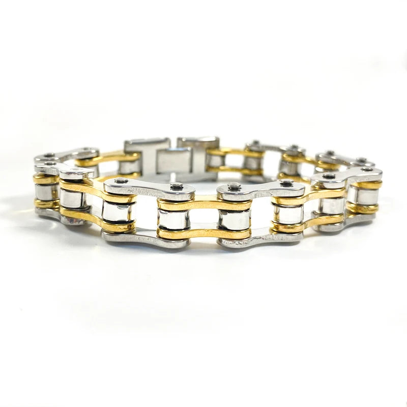 Biker Stainless Steel Mens Bracelet Motorcycle Chain Jewelry