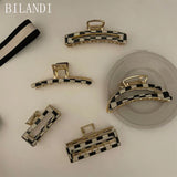 Bilandi Hyperbole Plaid Hair Claw Clips