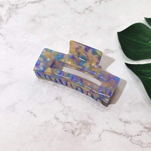Bilandi Korea Colorful Acetate Hair Clips Geometric Square Hollow Shark