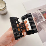 Korea Resin Hair Claw Clips Geometric Square Hollow Shark Hair Clip