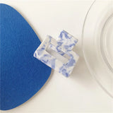 Korea Resin Mixed Geometric Square Shark Hair Clip