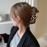 Bilandi Plaid Acrylic Hair Clips Square Geometric Shark Hair Clip