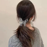 Bilandi Butterfly Hairpin Silver Barrette Women Hair Accessory