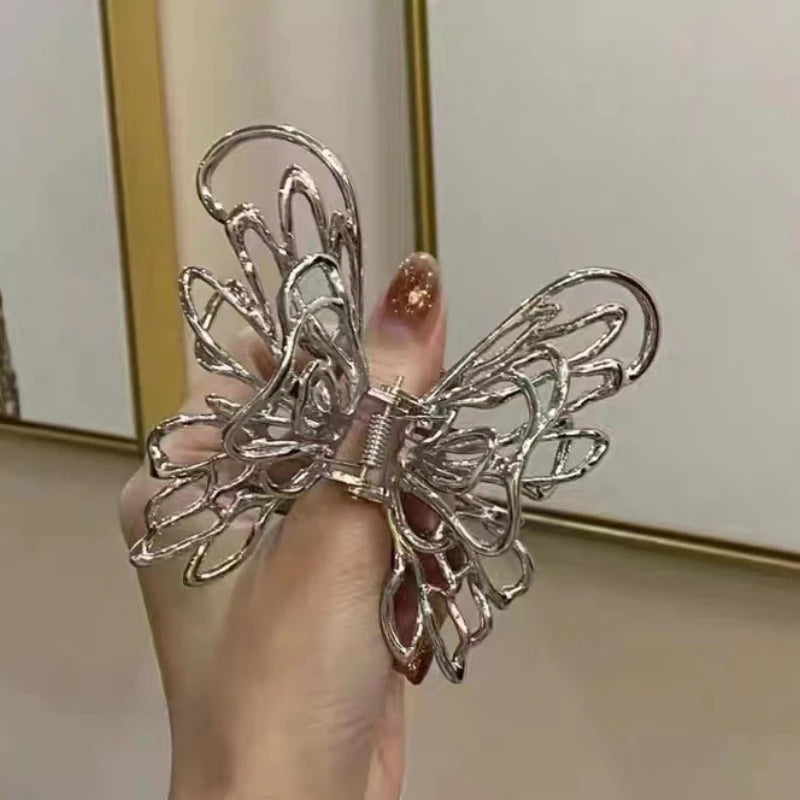 Bilandi Butterfly Hairpin Silver Barrette Women Hair Accessory