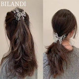 Bilandi Butterfly Hairpin Silver Barrette Women Hair Accessory