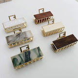 Leopard Print Grab Clips Metal Hair Claw for Women