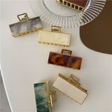 Leopard Print Grab Clips Metal Hair Claw for Women