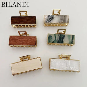 Leopard Print Grab Clips Metal Hair Claw for Women
