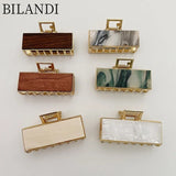 Leopard Print Grab Clips Metal Hair Claw for Women