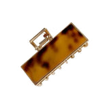 Leopard Print Grab Clips Metal Hair Claw for Women