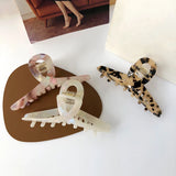 Leopard Print Hair Clip Large Acetate Grab Clip Retro Hair Claws