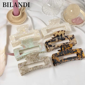 Leopard Print Hair Clip Large Acetate Hair Claw Clips Barrettes Crab Hair Pin
