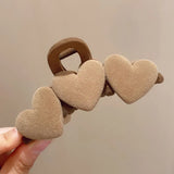 Bilandi Love Charm Hair Clip Flocking Hair Clip Crab Hair Claws Clips For Women