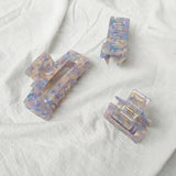 Purple Acetate Hair Clip Large Resin Hair Clips Crab Hair Pins