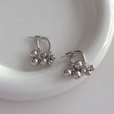 Bilandi 925 Silver Front Bead Drop Earrings