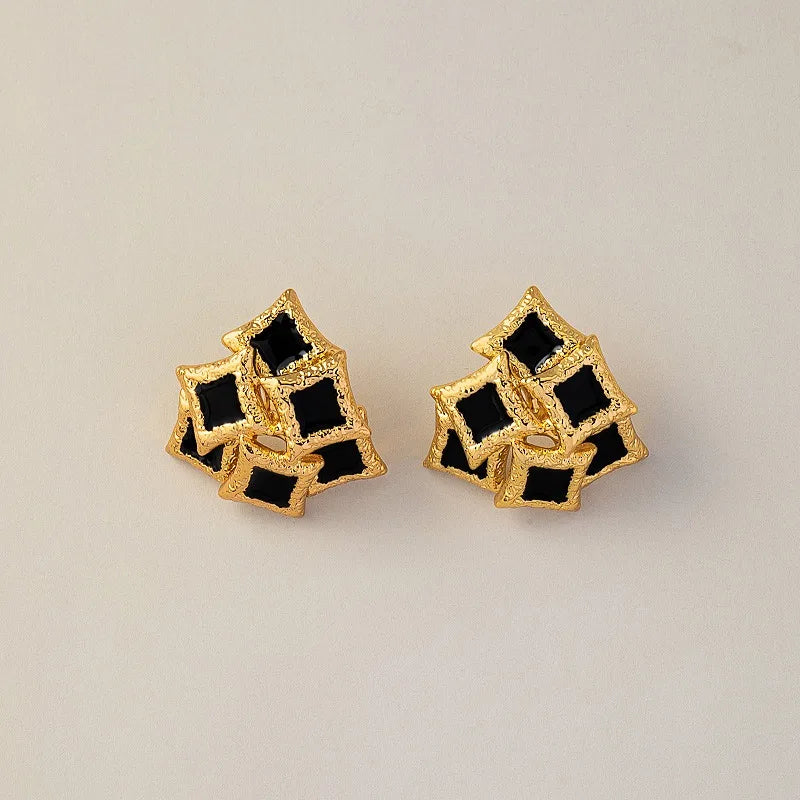 Bilandi 925 Silver Geometric Stud Earrings For Women