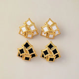 Bilandi 925 Silver Geometric Stud Earrings For Women