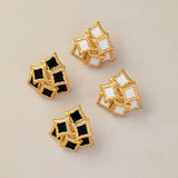 Bilandi 925 Silver Geometric Stud Earrings For Women