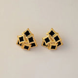 Bilandi 925 Silver Geometric Stud Earrings For Women