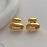 Bilandi 925 Silver Smooth Shine Stud Earrings For Women Girl Party Wedding