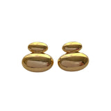 Bilandi 925 Silver Smooth Shine Stud Earrings For Women Girl Party Wedding