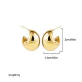 Bilandi 925 Silver Round Earrings For Women Lightweight Metal Hoops