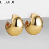 Bilandi 925 Silver Round Earrings For Women Lightweight Metal Hoops