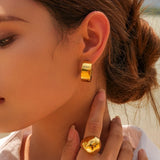 Bilandi 925 Silver Metal Hoop Earrings for Women Party Accessories