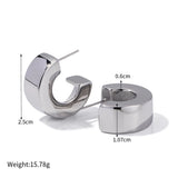 Bilandi 925 Silver Metal Hoop Earrings for Women Party Accessories