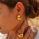Bilandi 925 Silver Metal Hoop Earrings for Women Party Accessories