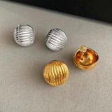Bilandi 925 Silver Needle Metal Stud Earrings for Women
