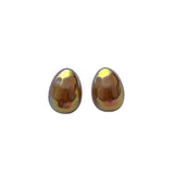 Colorful Simulated Pearl Stud Earrings 925 Silver
