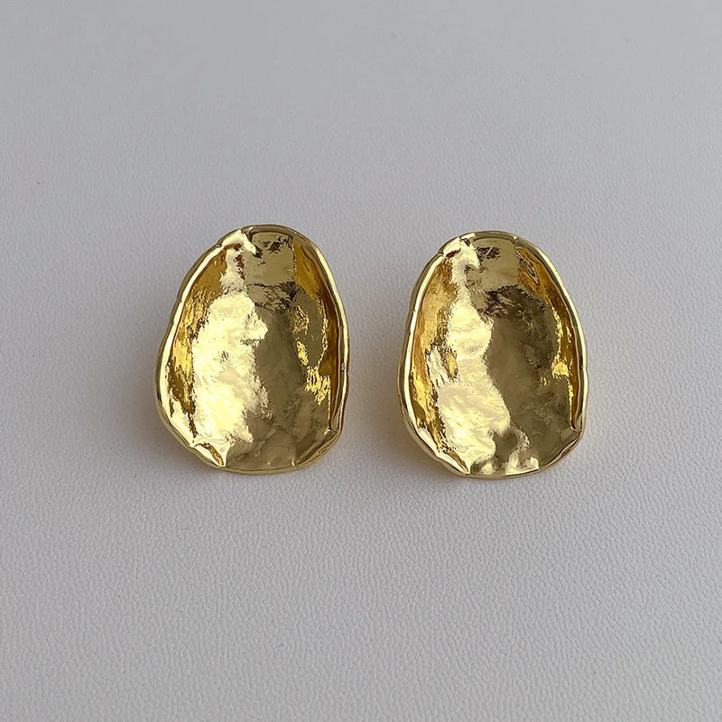 Bilandi 925 Silver Needle Metallic Stud Earrings for Women